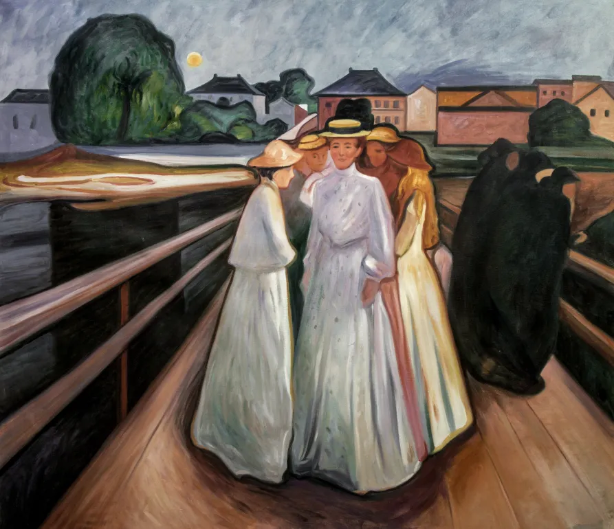 Edvard Munch-The Ladies on the Bridge